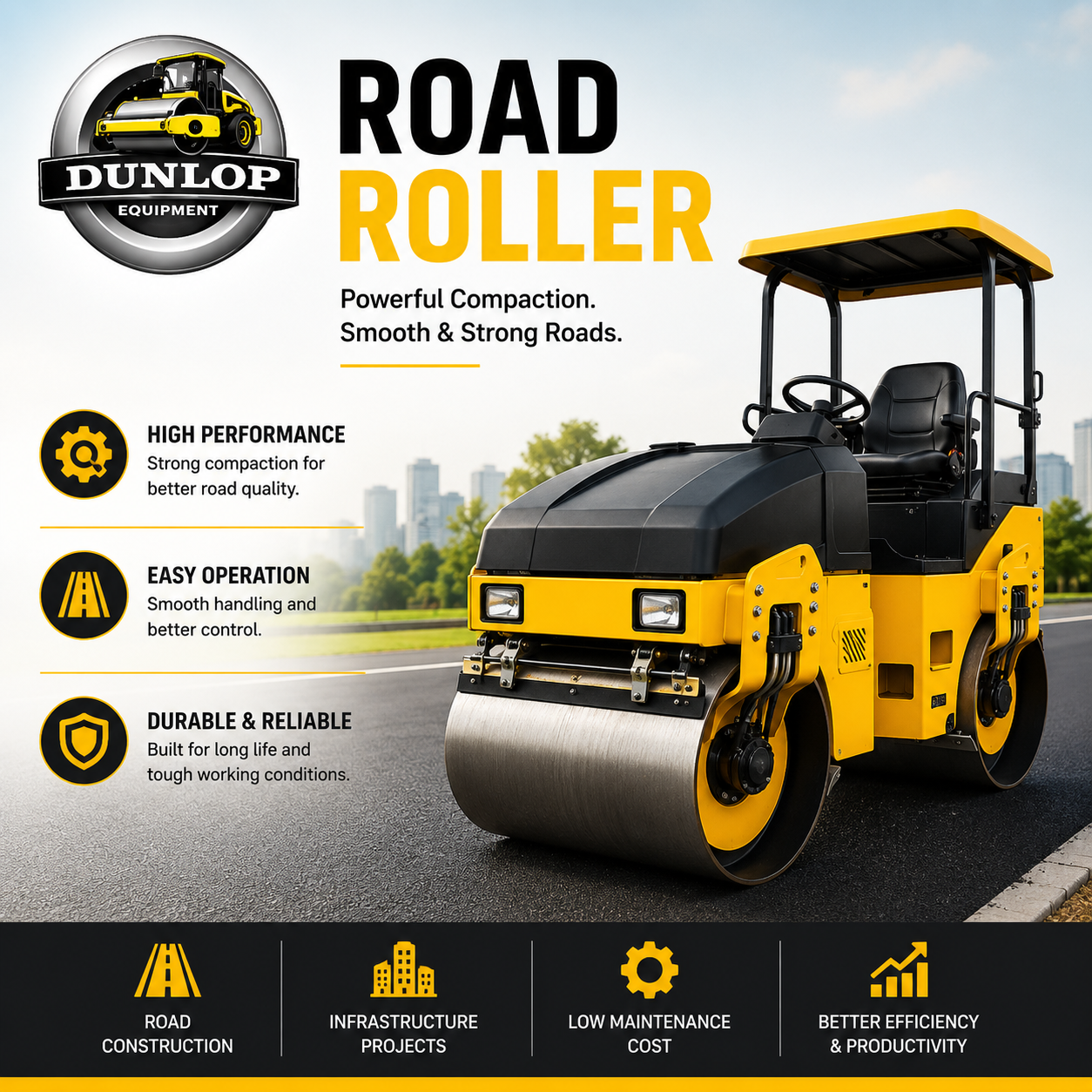 JCB Road Roller | Road Construction & Compaction Machine